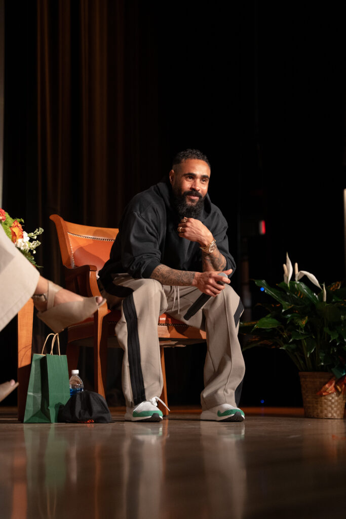 Jerry Lorenzo, founder of Fear of God and FAMU Alumnus, during "Black History Month Conversation." (Photo Credit Sydney Rencher)