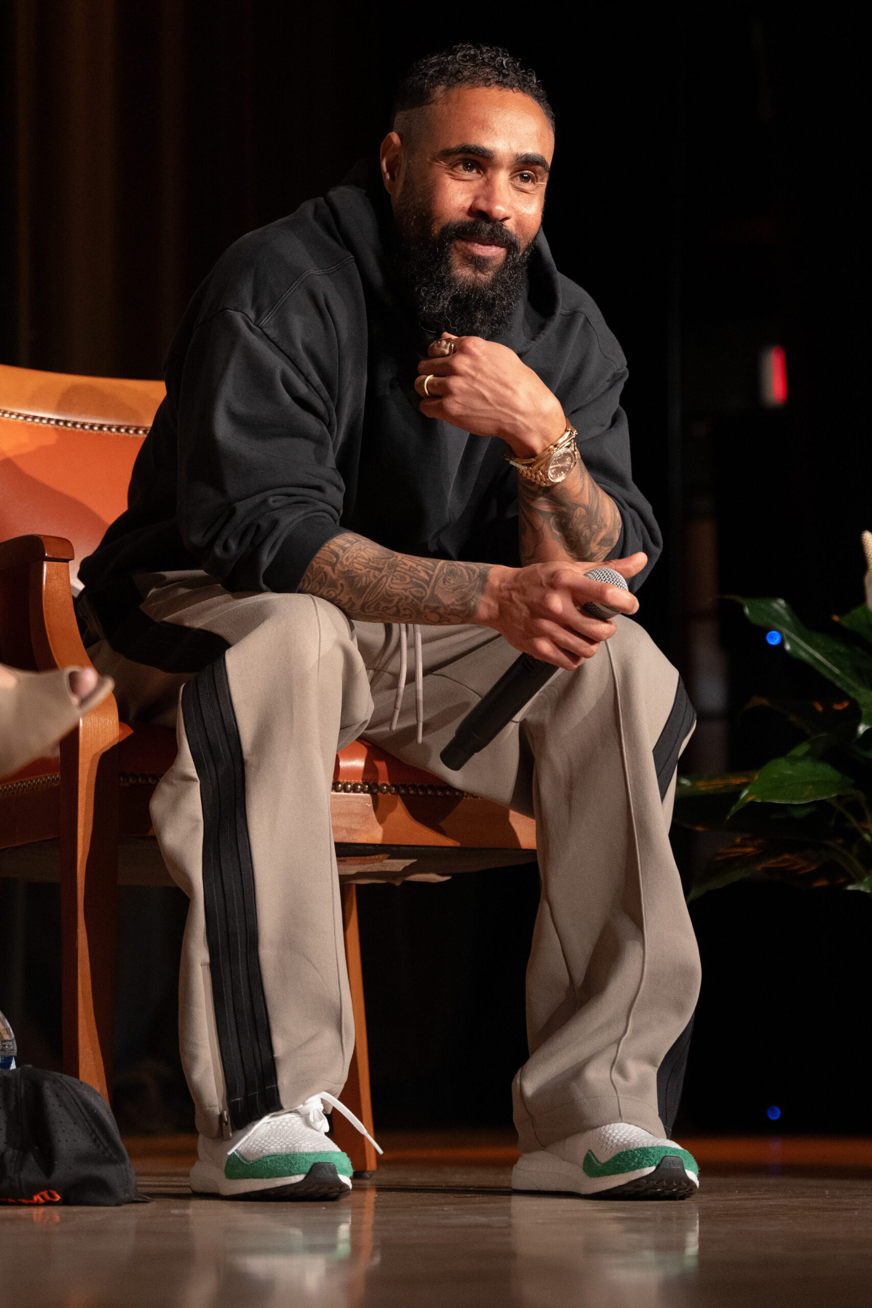 Jerry Lorenzo, founder of Fear of God and FAMU Alumnus, during "Black History Month Conversation." (Photo Credit: Sydney Rencher)