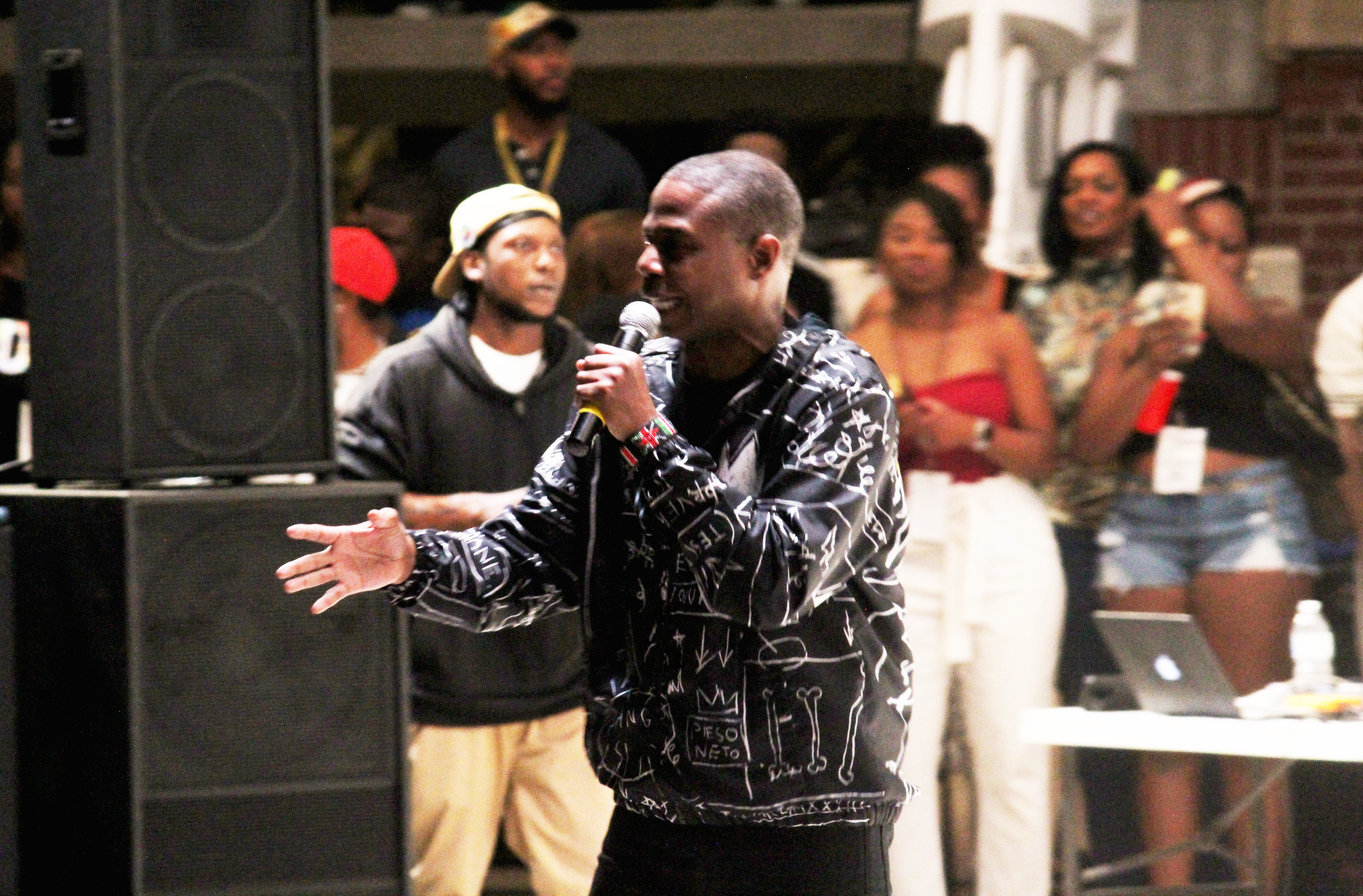 Hip-hop star Doug E. Fresh receives a standing ovation during the "50 Year of Hip Hop Celebration Concert." (Photo Credit: Jalen Scott/WANM News)