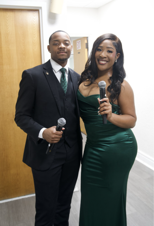 Hosts Joshua D. & Kaitlyn G. backstage. (Alicia Adams/WANM)
